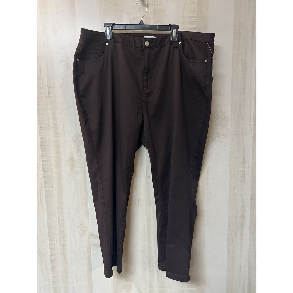 Catherines Women's Plus Size Petite Sateen Stretch Pant - NWT